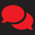 Colorful chat iconic symbol illustration Royalty Free Stock Photo