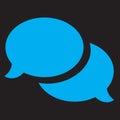 Colorful chat iconic symbol illustration Royalty Free Stock Photo