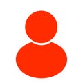 Orange colored symbolic icon - profile icon Royalty Free Stock Photo