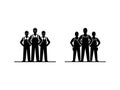 Construction Team Silhouette Vector Icons Royalty Free Stock Photo