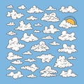 Cartoon Sky Illustration Collection Royalty Free Stock Photo