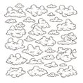 Cartoon Sky Illustration Collection Royalty Free Stock Photo