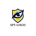 Eagle Eye Under Shield Logo Strong Security Protection Guard Emblem Design Royalty Free Stock Photo