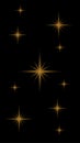 Elegant golden light stars dark modern phone wallpaper design Royalty Free Stock Photo