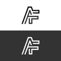 Untitled-1Abstract Letter AF simple line modern logo, logotype element for template Royalty Free Stock Photo