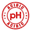 Acidic ph balance vector stamp Royalty Free Stock Photo