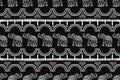 Black Ethnic elephant pattern