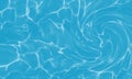 Rippled pattern of clean water in a blue swimming pool. Turquoise swimming pool surface Royalty Free Stock Photo