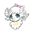 cute smiling sheep art