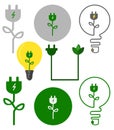 green energy saving light bulb Royalty Free Stock Photo