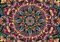 Colorful 3d creative ornamental detailed mandala background