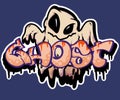 Ghost digital graffiti doodle icon