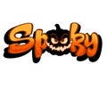 Spooky silhouete icon word