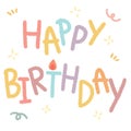 Cute and minimal happy birthday for decoration