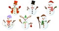 Many Snowman characters look cute to welcome Christmas.