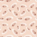 Semirealistic pattern of shell .Hand-drawn shell pattern. Shell isolated pattern for background. Royalty Free Stock Photo