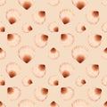 Semirealistic pattern of shell .Hand-drawn shell pattern. Shell isolated pattern for background. Royalty Free Stock Photo