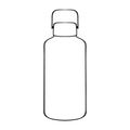 Tumblr water bottle outline illustration Royalty Free Stock Photo