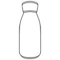 Tumblr water bottle outline illustration Royalty Free Stock Photo