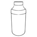 Tumblr water bottle outline illustration Royalty Free Stock Photo