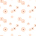 Playful Circle Pattern. minimal seamless on white background. Royalty Free Stock Photo