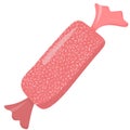 Sweet pink candy with sugar coating isolated on white background. Royalty Free Stock Photo