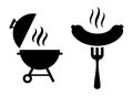 Bbq grill icon Royalty Free Stock Photo