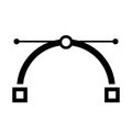 Bezier curve vector icon