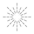 Bursting light vector icon