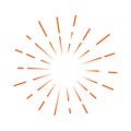 Bursting light vector icon