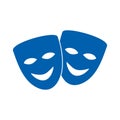 Theatre mask icon vector design symbol Royalty Free Stock Photo