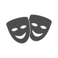 Theatre mask icon vector design symbol Royalty Free Stock Photo