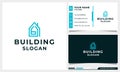 Building logo design with letter B initial concept