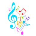 Music notes vector icon