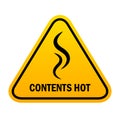 Contents hot vector warning sign Royalty Free Stock Photo