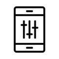 Phone control vector thin line icon Royalty Free Stock Photo