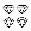 Crystal stone line icon Royalty Free Stock Photo