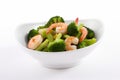 broccoli and shrimp in plate