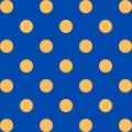 Blue and Peach Dots Pattern