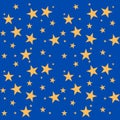 Blue and Peach Star Pattern