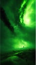 Untitled design Eerie Apocalyptic Tornado Captivating Catastrophe with Acid Green Hues Dramatic Imagery Stock Photo- 1