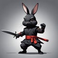 ninja rabbit ai generated image