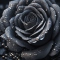 dark black rose ai generated image Royalty Free Stock Photo