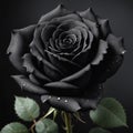 dark black rose ai generated image Royalty Free Stock Photo