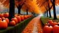 Helloween background images, pumpkin, autumn leaves, spooky stock images.