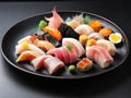 Premium sushi, culinary masterpiece that elevates the traditional Japanese dish to new heights Royalty Free Stock Photo