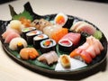 Premium sushi, culinary masterpiece that elevates the traditional Japanese dish to new heights Royalty Free Stock Photo