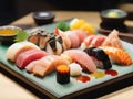 Premium sushi, culinary masterpiece that elevates the traditional Japanese dish to new heights Royalty Free Stock Photo