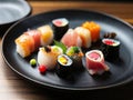 Premium sushi, culinary masterpiece that elevates the traditional Japanese dish to new heights Royalty Free Stock Photo