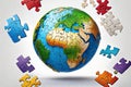 Puzzle world vector images, download royalty free images.